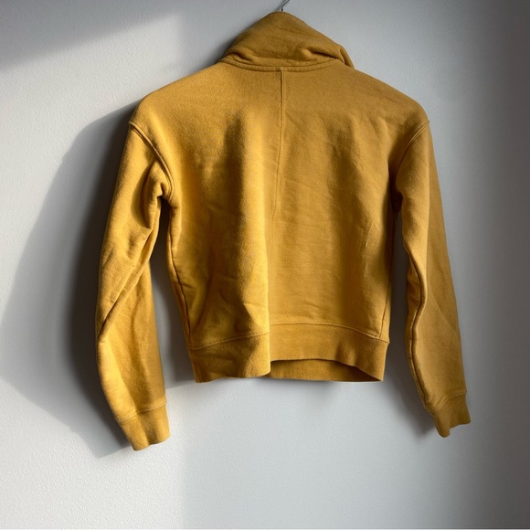 Aritzia The Group by Babaton Quarter Zip Cropped Sweater Mustard Yellow - XXS - Picture 4 of 6